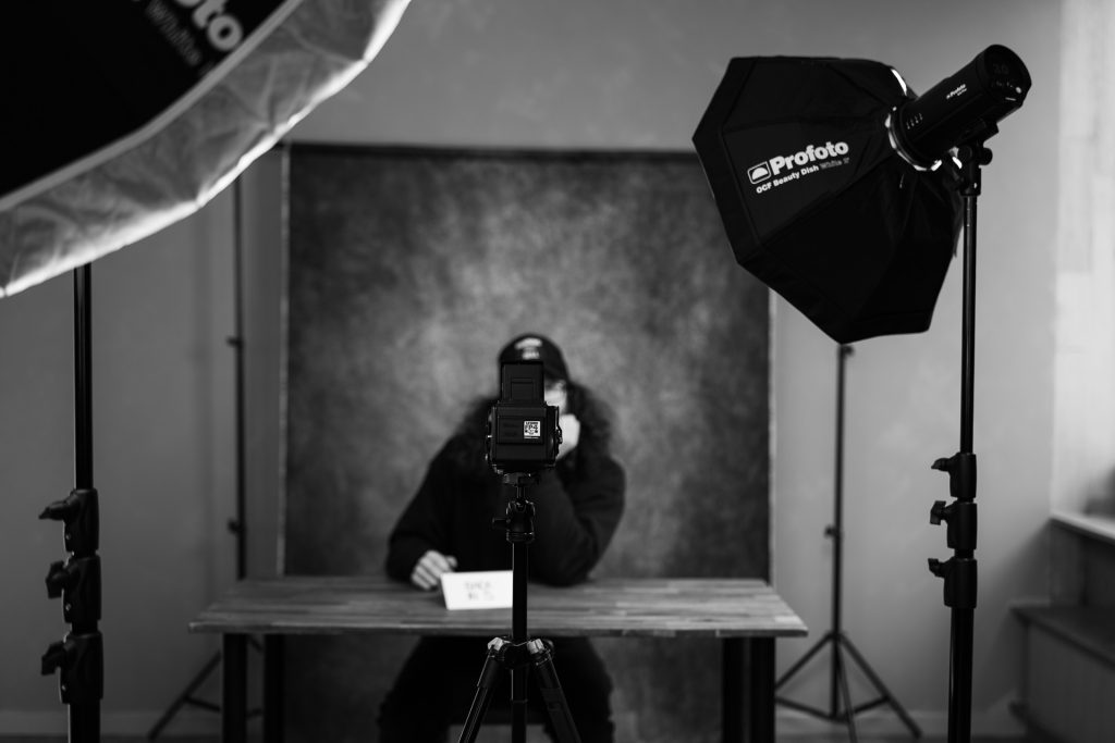 black & white image of the Loop Portrait Studio in Olinda, Melbourne